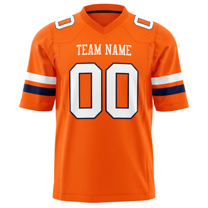 Custom Orange White Solid Colour Football Jersey