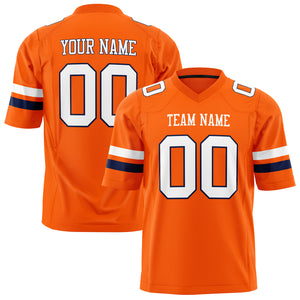 Custom Orange White Solid Colour Football Jersey FT01240725OR360