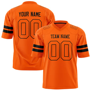 Custom Orange Black Solid Colour Football Jersey FT01240725OR361