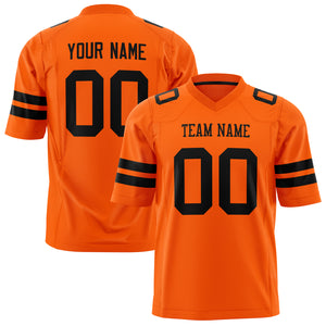 Custom Orange Black Solid Colour Football Jersey FT01240725OR362