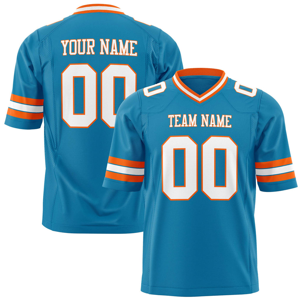 Custom Panther Blue White Solid Colour Football Jersey FT01240725PA371