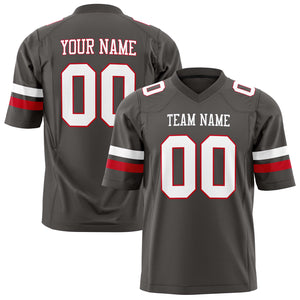 Custom Pewter White Solid Colour Football Jersey FT01240725PE385