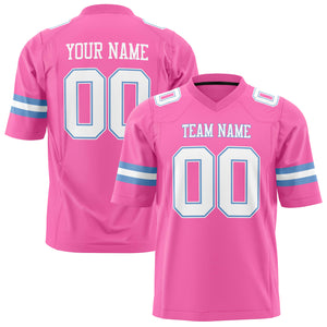 Custom Pink White Solid Colour Football Jersey FT01240725PI387