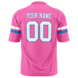Custom Pink White Solid Colour Football Jersey