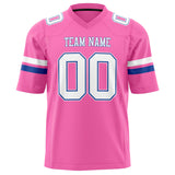 Custom Pink White Solid Colour Football Jersey