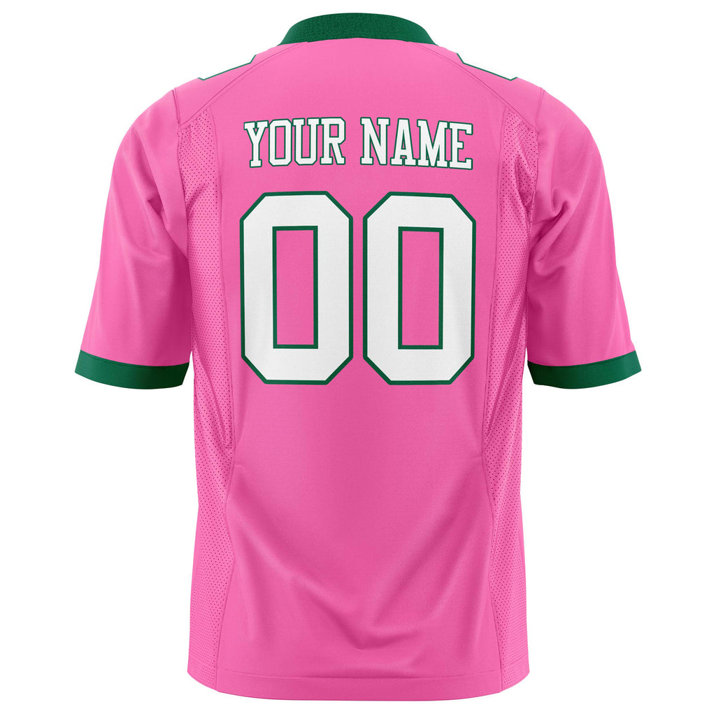 Custom Pink White Solid Colour Football Jersey