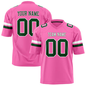 Custom Pink Green Solid Colour Football Jersey FT01240725PI395