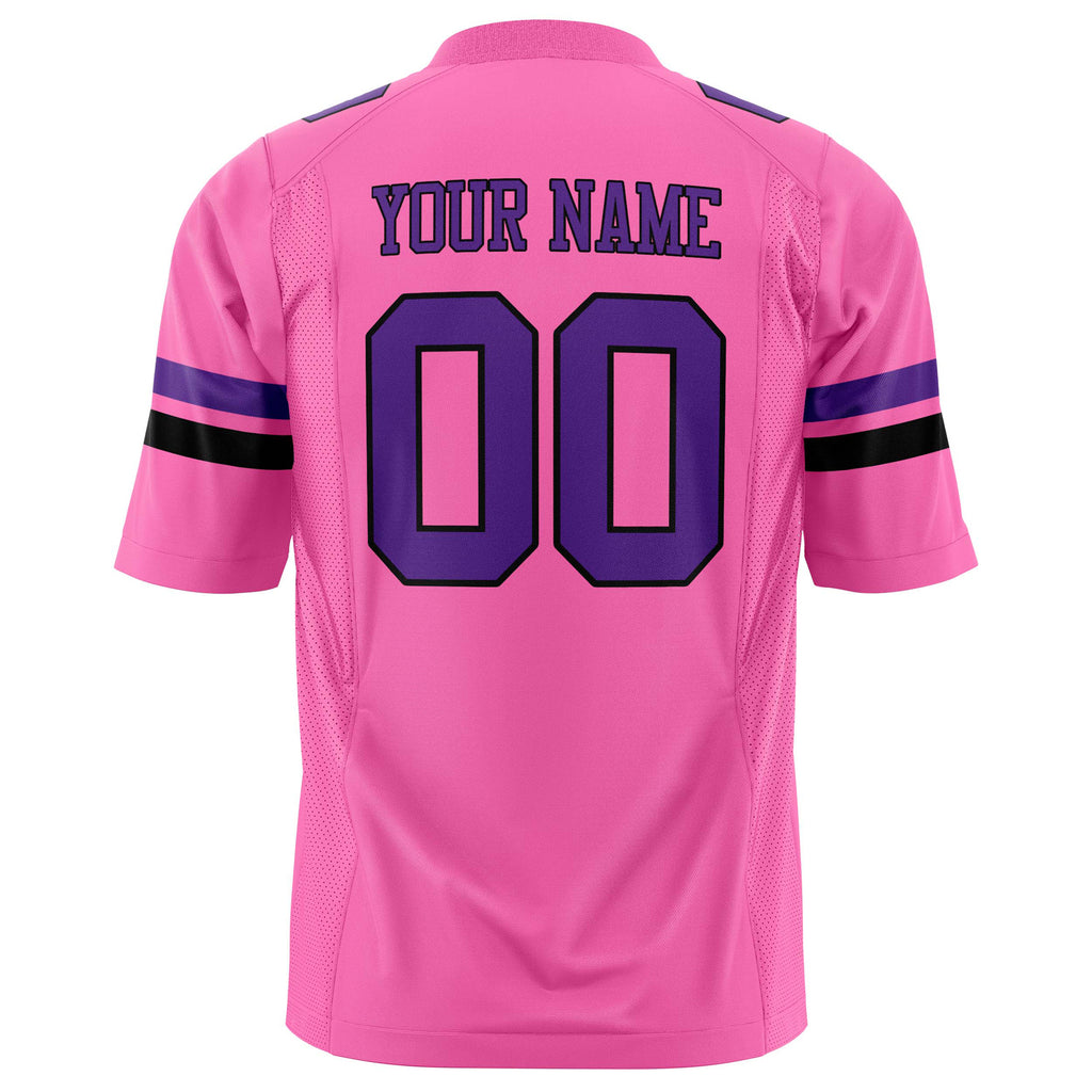 Custom Pink Purple Solid Colour Football Jersey