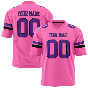 Custom Pink Purple Solid Colour Football Jersey FT01240725PI397