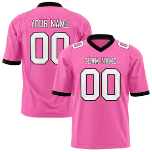 Custom Pink White Solid Colour Football Jersey FT01240725PI398