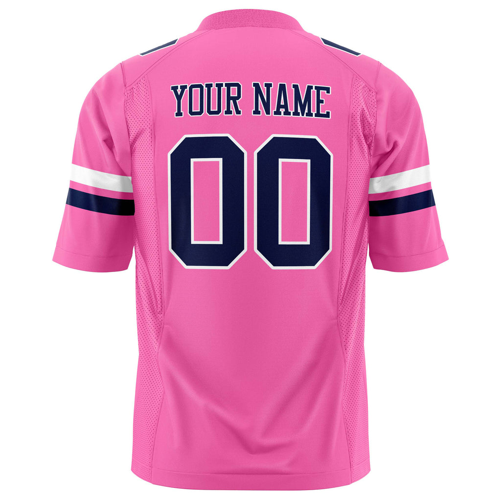 Custom Pink Black Solid Colour Football Jersey