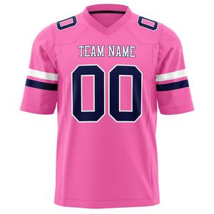 Custom Pink Black Solid Colour Football Jersey