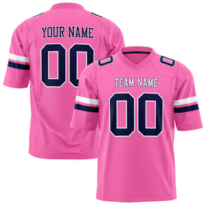 Custom Pink Black Solid Colour Football Jersey FT01240725PI399