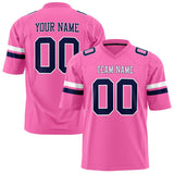 Custom Pink Black Solid Colour Football Jersey