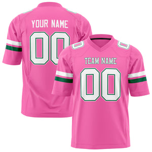 Custom Pink White Solid Colour Football Jersey FT01240725PI400