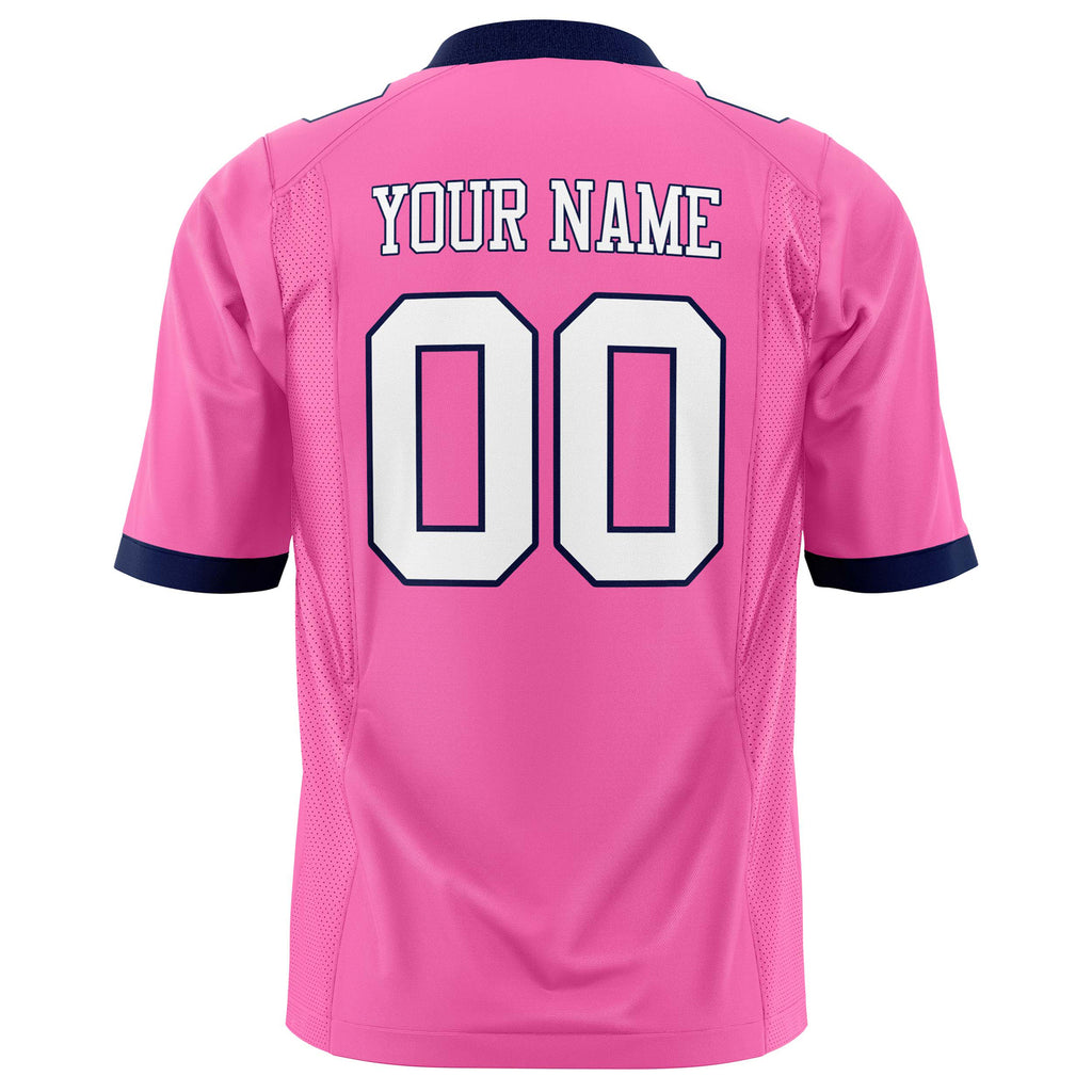 Custom Pink White Solid Colour Football Jersey
