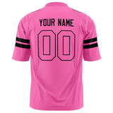 Custom Pink Black Solid Colour Football Jersey