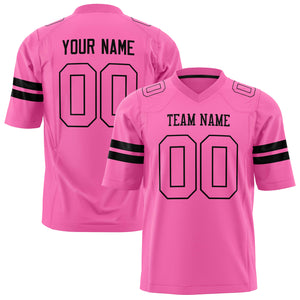 Custom Pink Black Solid Colour Football Jersey FT01240725PI403