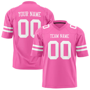 Custom Pink White Solid Colour Football Jersey FT01240725PI406