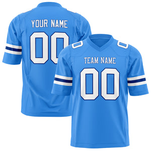 Custom Powder Blue White Solid Colour Football Jersey FT01240725PO414