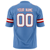 Custom Powder Blue White Solid Colour Football Jersey
