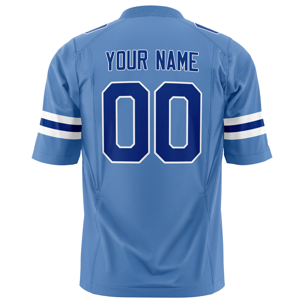 Custom Powder Blue Royal Solid Colour Football Jersey