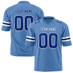 Custom Powder Blue Royal Solid Colour Football Jersey FT01240725PO417