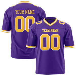 Custom Purple Gold Solid Colour Football Jersey FT01240725PU427