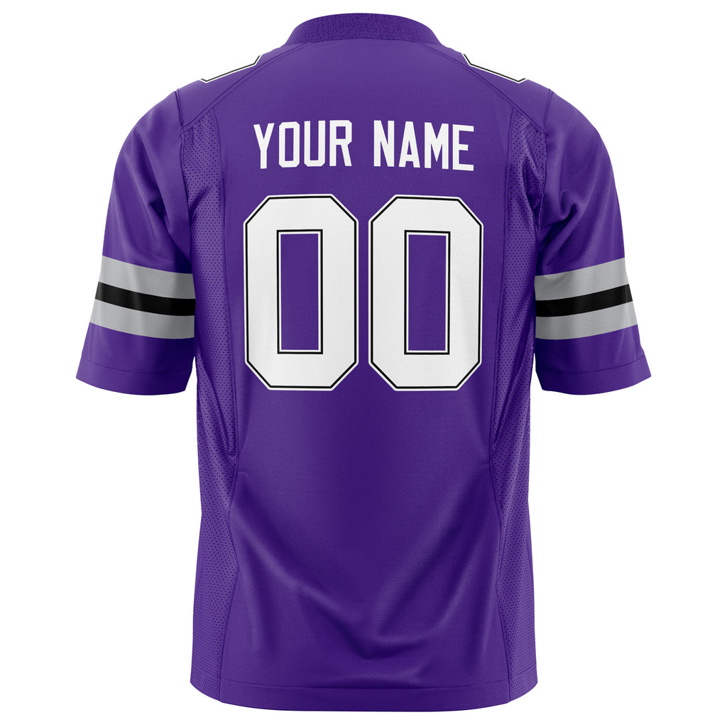 Custom Purple White Solid Colour Football Jersey