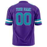 Custom Purple Teal Solid Colour Football Jersey