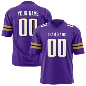 Custom Purple White Solid Colour Football Jersey FT01240725PU435