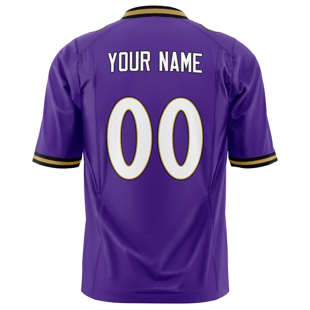 Custom Purple White Solid Colour Football Jersey