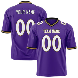 Custom Purple White Solid Colour Football Jersey FT01240725PU437