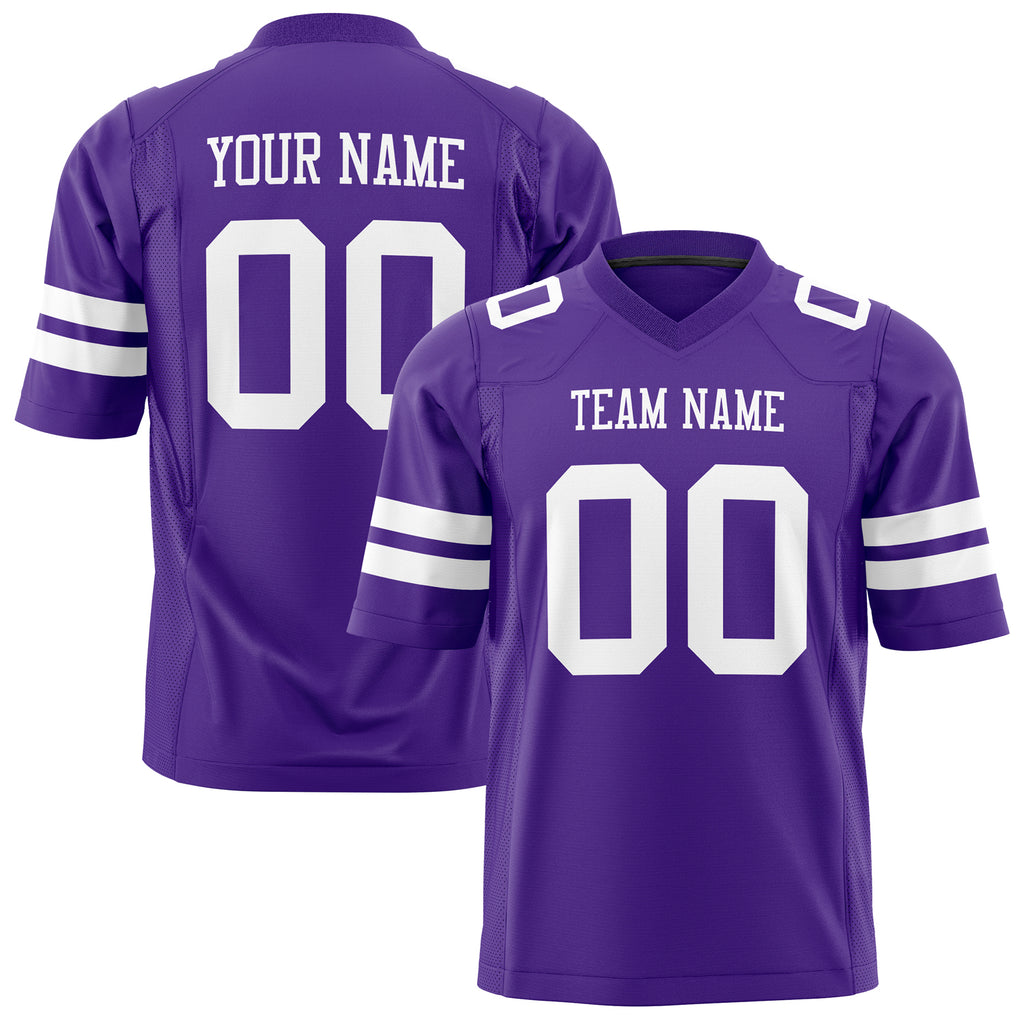Custom Purple White Solid Colour Football Jersey FT01240725PU440