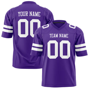Custom Purple White Solid Colour Football Jersey FT01240725PU440