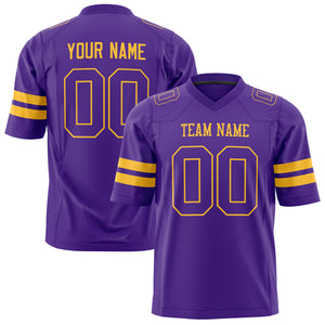 Custom Purple Gold Solid Colour Football Jersey FT01240725PU441