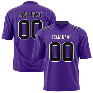 Custom Purple Black Solid Colour Football Jersey FT01240725PU442