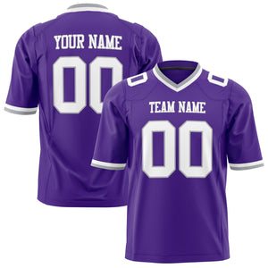Custom Purple White Solid Colour Football Jersey FT01240725PU444
