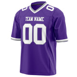 Custom Purple White Solid Colour Football Jersey