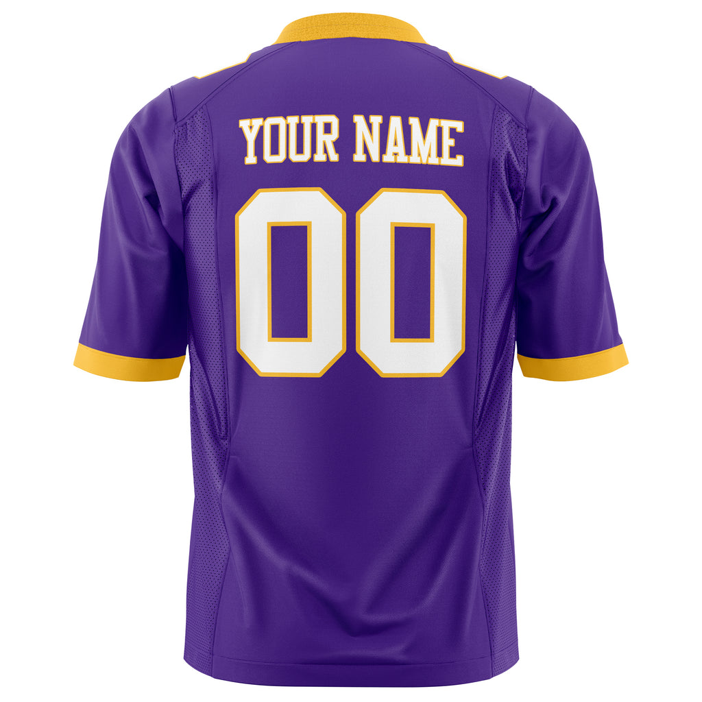 Custom Purple White Solid Colour Football Jersey
