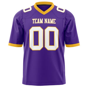Custom Purple White Solid Colour Football Jersey