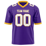 Custom Purple White Solid Colour Football Jersey