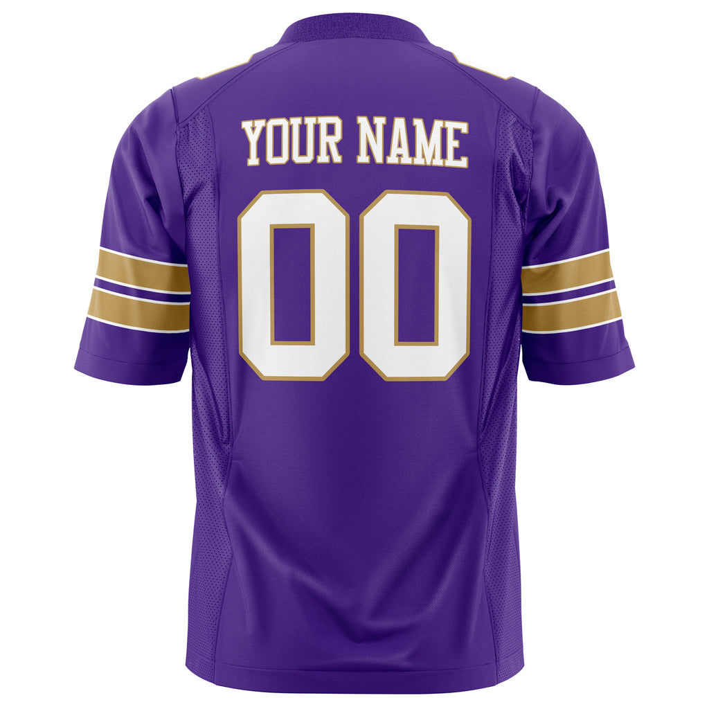 Custom Purple White Solid Colour Football Jersey