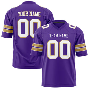 Custom Purple White Solid Colour Football Jersey FT01240725PU446