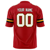 Custom Red White Solid Colour Football Jersey