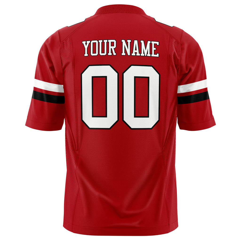 Custom Red White Solid Colour Football Jersey