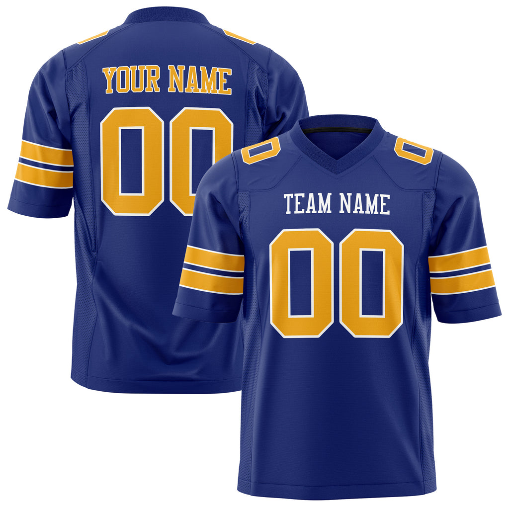 Custom Royal Gold Solid Colour Football Jersey FT01240725RO467