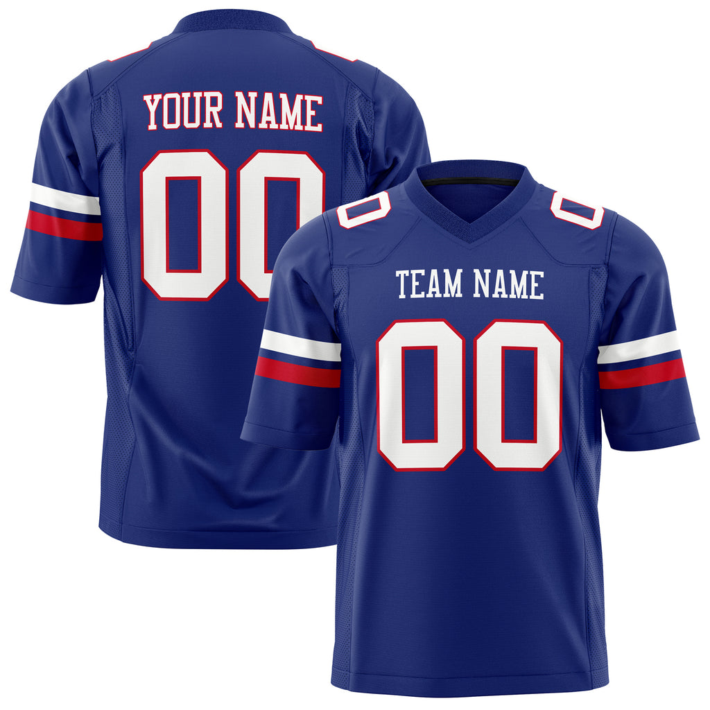 Custom Royal White Solid Colour Football Jersey FT01240725RO471
