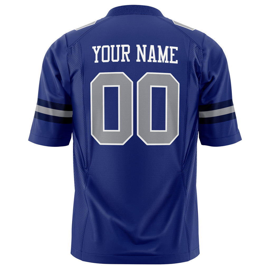 Custom Royal Gray Solid Colour Football Jersey