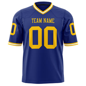 Custom Royal Gold Solid Colour Football Jersey